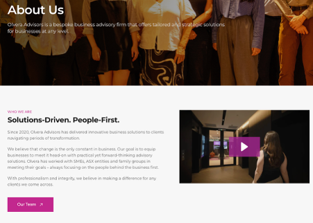 About Us page